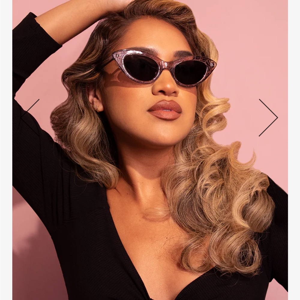 Vixen By Micheline Pitt Cat Eye Sunglasses in Spider Web